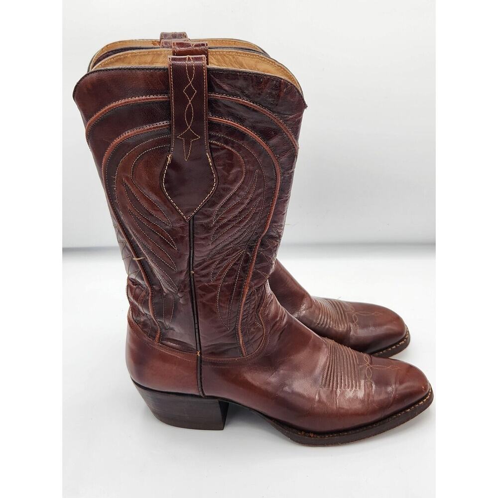 Vintage Dan Post Brown Cowboy Western Boots 6683 Mens Sz 9 D - Picture 10 of 15